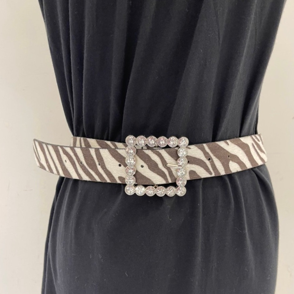 Zebra Rhinestone belt